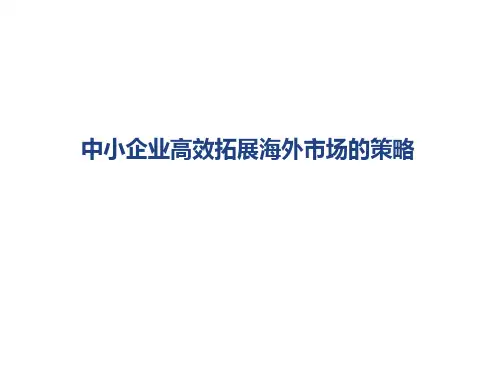 中小企业高效拓展海外市场的策略