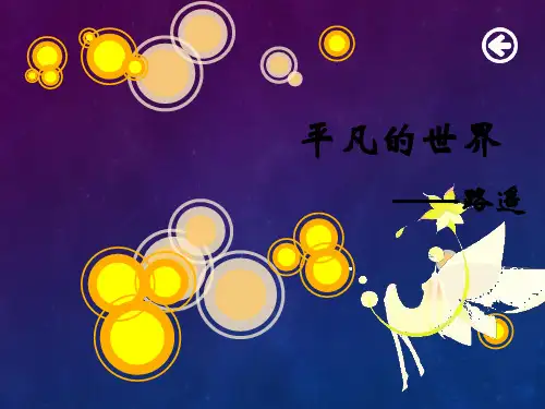《平凡的世界》PPT