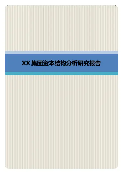 XX集团资本结构分析研究报告(专业完整模板)