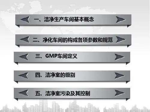 洁净车间培训讲诉
