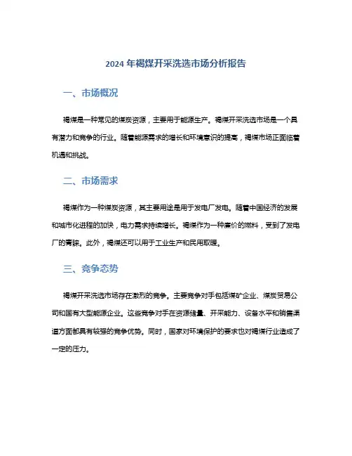 2024年褐煤开采洗选市场分析报告