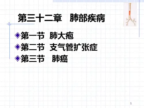 肺部疾病的诊断与治疗PPT课件