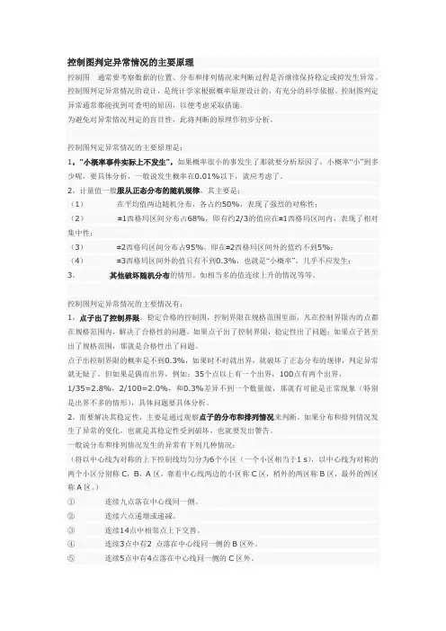 控制图八种判异原理