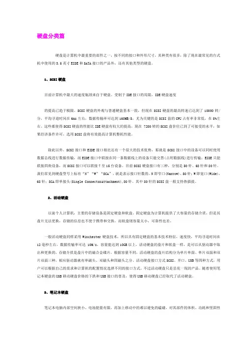 硬盘分类篇