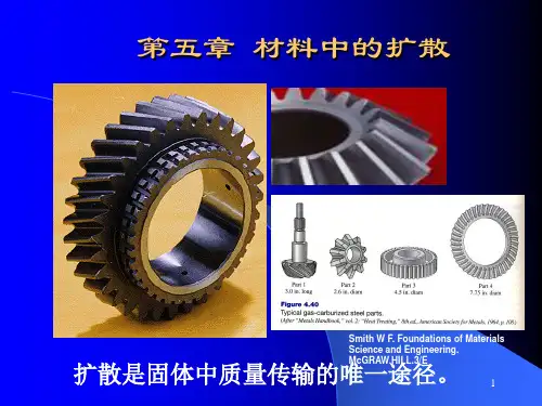 第五章 材料中的扩散(1)---扩散定律