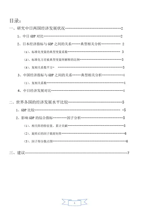 中日两国经济比较