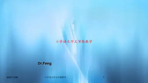 小学语文作文审题教学PPT教案
