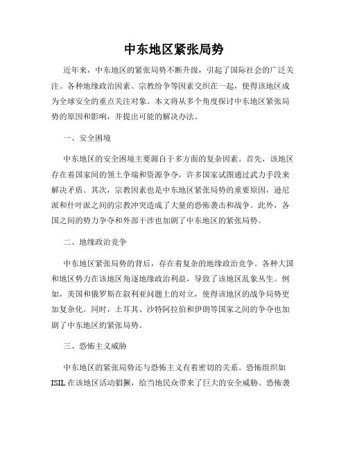 中东地区紧张局势