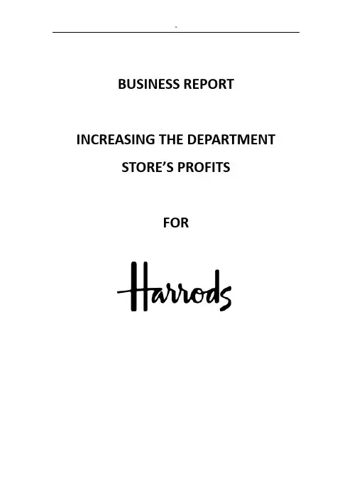 BUSINESSREPORT商务英语写作