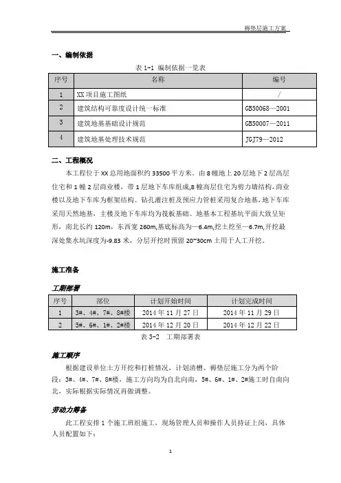 褥垫层施工方案 (2)