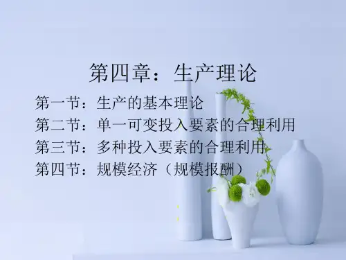 微观经济学-第四章：生产理论