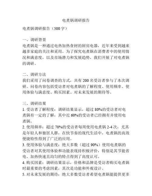 电煮锅调研报告