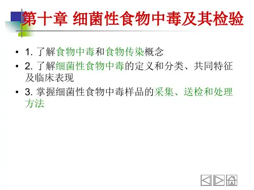 细菌性食物中毒及检验