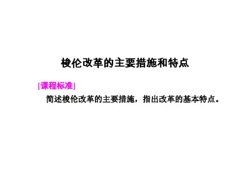 《梭伦改革的主要措施和特点》课件