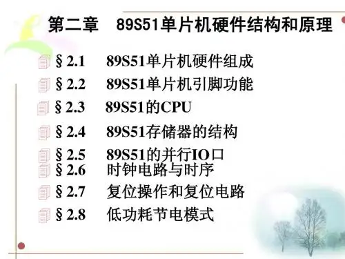第2章 89C51单片机硬件结构和原理