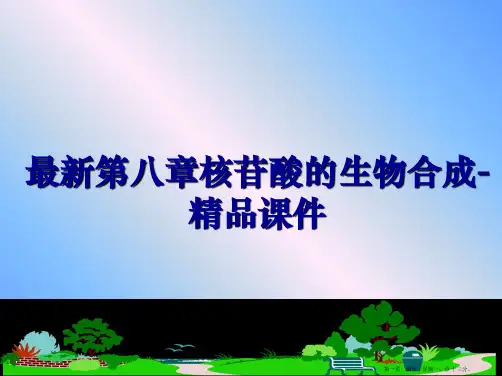 最新第八章核苷酸的生物合成-精品课件