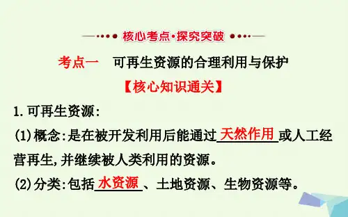 高考地理一轮自然资源的利用与保护PPT课件