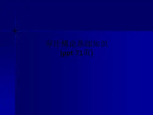 审计概论基础知识(ppt 71页)