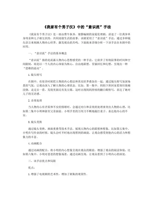 《我家有个男子汉》中的“意识流”手法