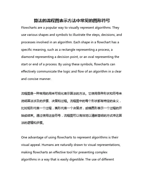 算法的流程图表示方法中常见的图形符号