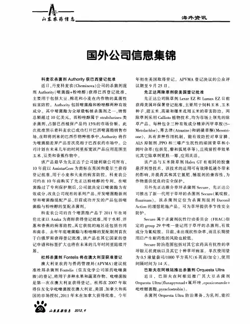 国外公司信息集锦
