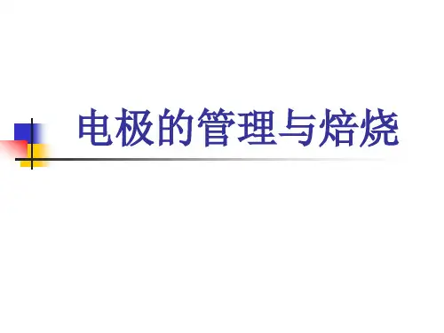 电极的焙烧