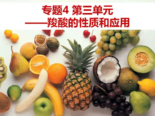 苏教版化学选修五课件专题4第三单元羧酸的性质和应用羧酸的性质和应用
