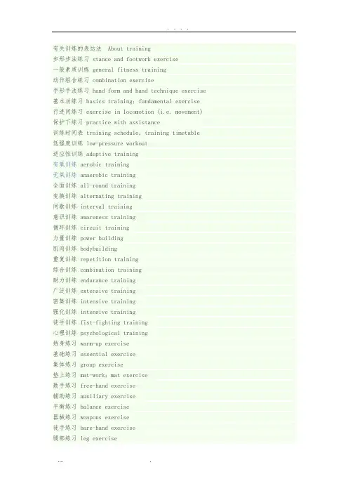健身教练必备英语-动作英语库