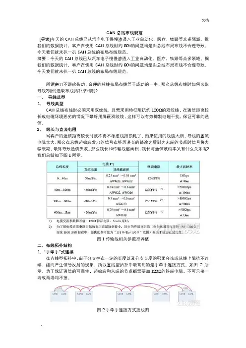 CAN总线布线规范