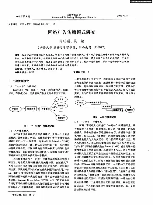 网络广告传播模式研究