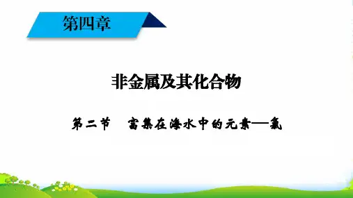 高一化学人教版必修一课件：第4章 非金属及其化合物 第2节富集在海水中的元素——氯(45 张ppt)
