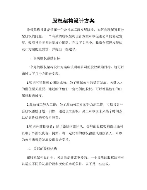 股权架构设计方案