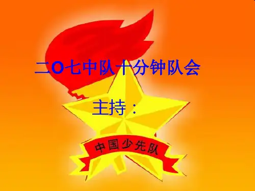 十分钟队会--友爱、团结(2年级)