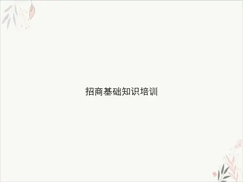 招商基础知识ppt课件