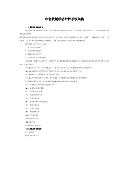 应急救援联动指挥系统架构