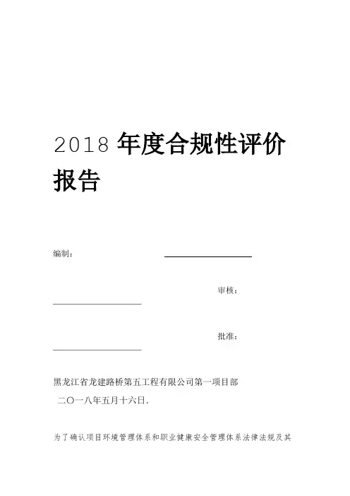 完整版2018合规性评价报告