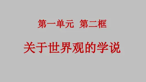 人教版高中政治必修四1.2关于世界观的学说 课件 (共27张PPT)