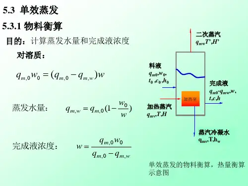 单效蒸发