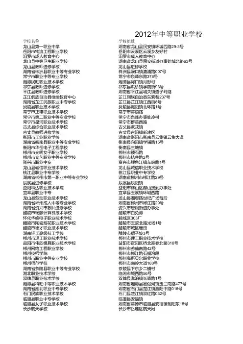 中等职业学校