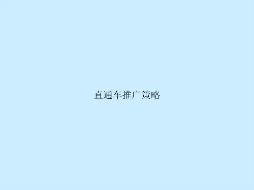 直通车推广策略