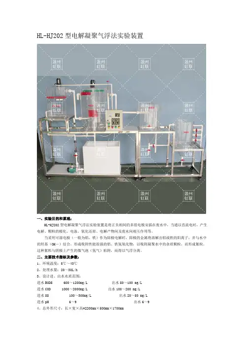 HL-HJ202型电解凝聚气浮法实验装置