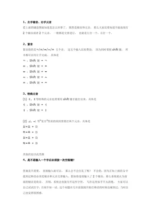韩语键盘及打字技巧