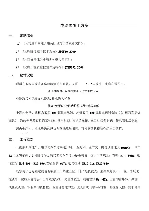 隧道电缆沟现场施工方法