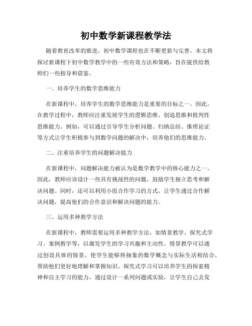 初中数学新课程教学法