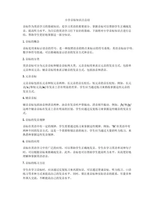 小学音标知识点总结