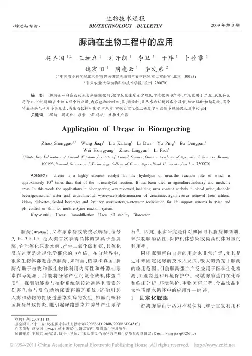 脲酶在生物工程中的应用