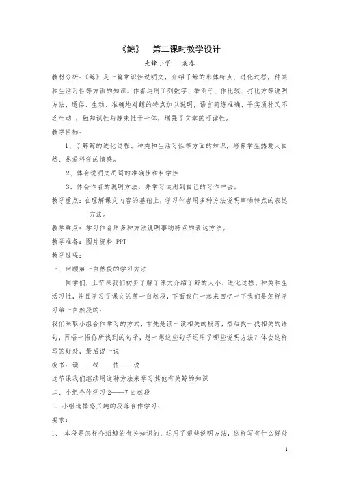鲸  第二课时