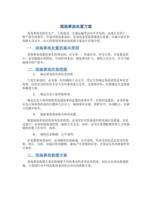 现场事故处置方案