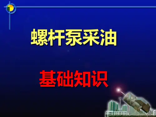 螺杆泵井基础知识培训教材