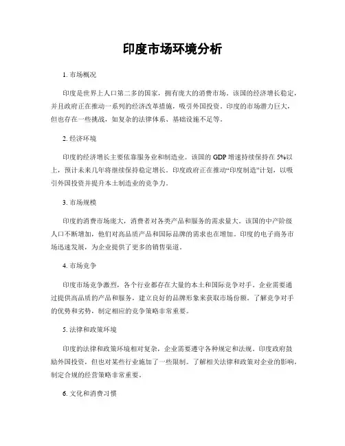 印度市场环境分析